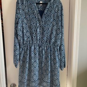 Blue long sleeve dress